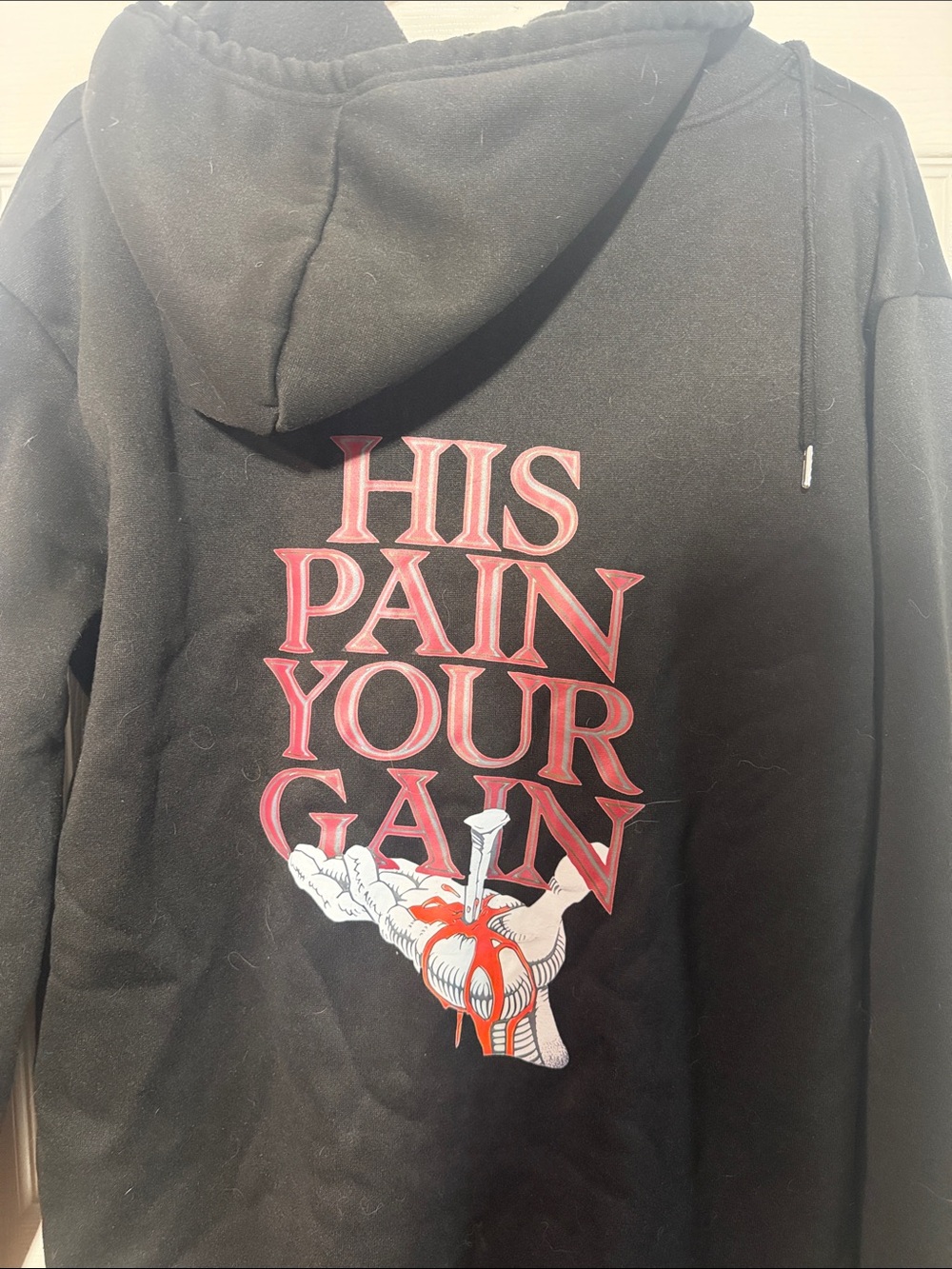Black Graphic Hoodie Sweatshirt - Picture 5 of 6